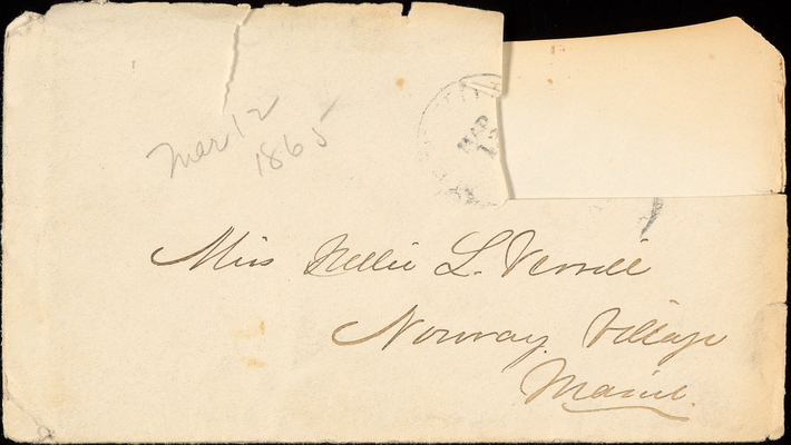 March 12, 1865 envelope