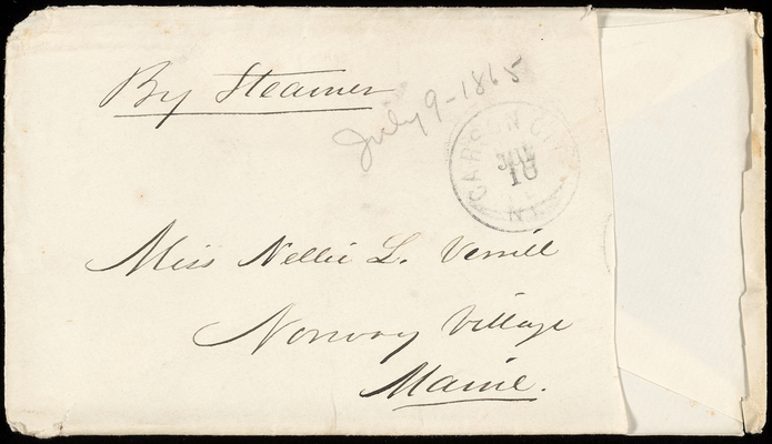 July 9, 1865 envelope