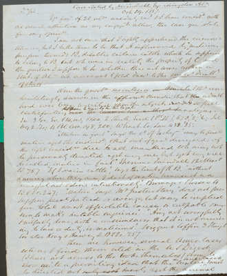 Case Stated by A W Luttrell, 19 October 1837