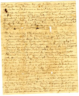 Elizabeth Jane R Fleming letter to Sally McCuddy, 3 January 1831