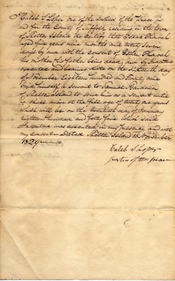 Indenture Agreement for Isaac and William Pharaoh 